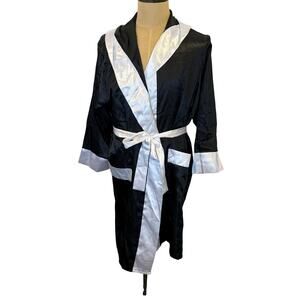 Costume Agent Boxer UFC Fighter  Robe Black White